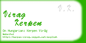 virag kerpen business card