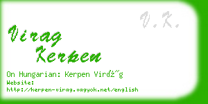 virag kerpen business card